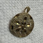 24k Gold Played Sterling Silver Sand Dollar Pendant — photo 2
