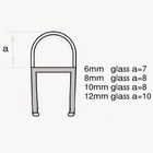 Shower Seal D Type For All Glass Doors PVC Sealing Strip 1 Pc 1m Length