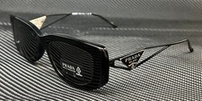 PRADA PR 14YS 1AB5S0 Black Grey Womens 53 mm ...