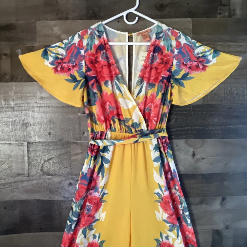 Mono Flying Tomate Multicolor Estampado Floral BOHO Elastizado Manga Acampanada S Foto 2 de 4