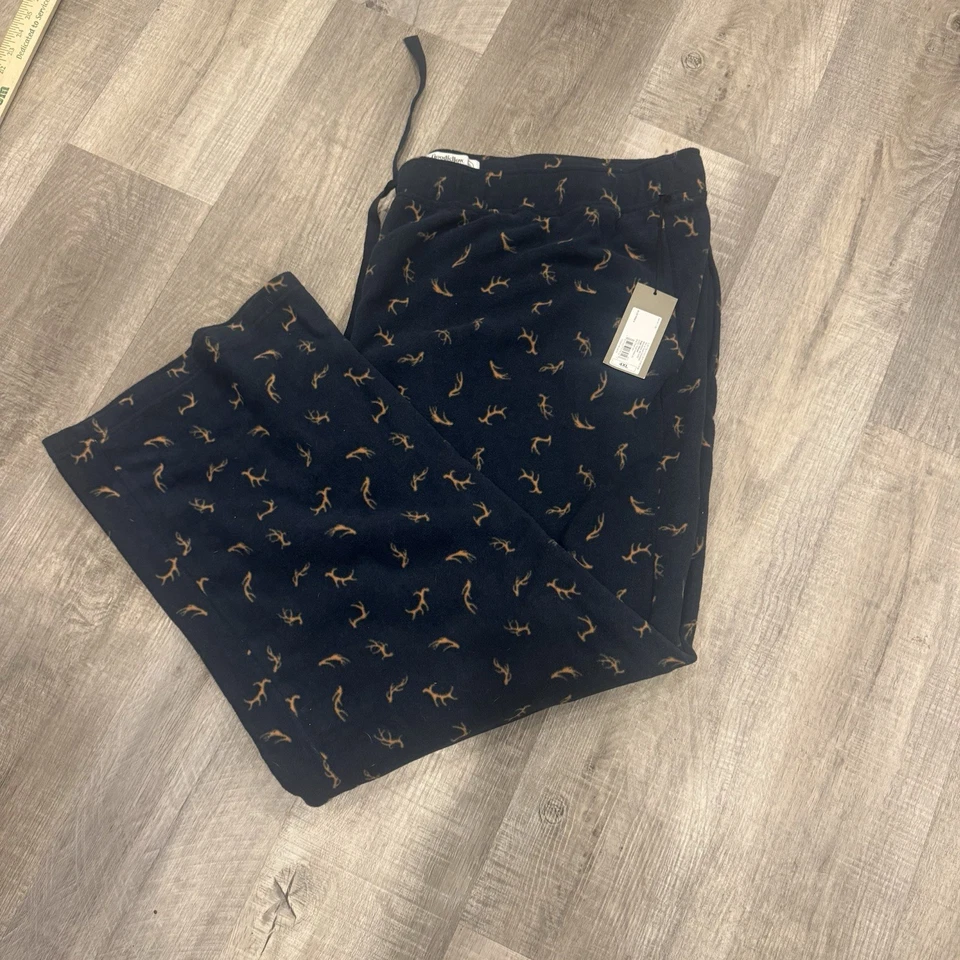 Goodfellow & Co Men’s Fleece Pajama Lounge Pants Blue Antler Design Men’s 4XL - Image 2 of 4