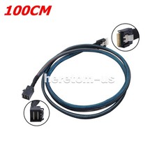 Slim SAS SFF-8654 4i 4.0 to SAS SFF-8643 36Pin Server Connection Cable 100CM