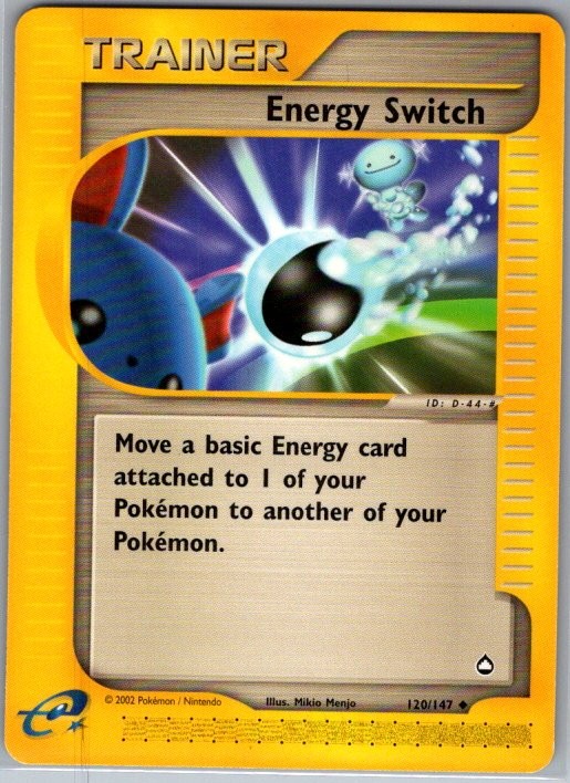 Energy Switch 120/147 Non Holo Aquapolis - Pokemon Card - NM