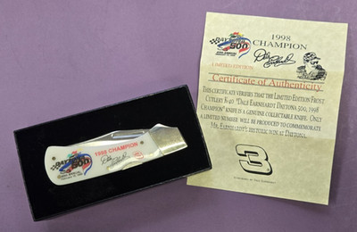 Dale Earnhardt Frost Cutlery K-40 1998 Daytona 500 Champion Knife