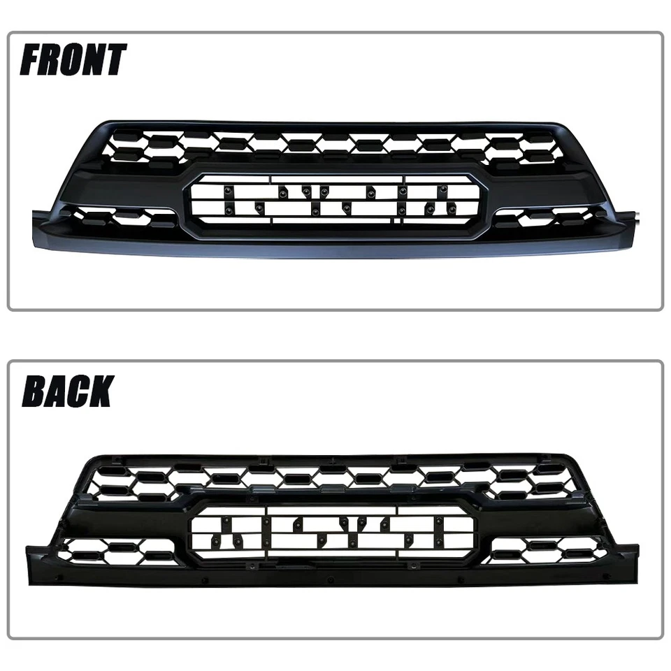 Matte Black Grille Fit For 2003-2005 4Runner Pro Style Grill with3 LEDs - Изображение 3 из 4