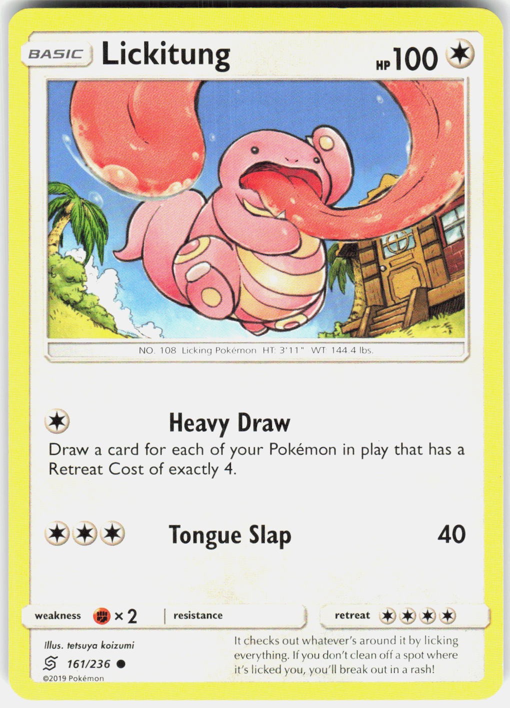 Lickitung 161/236 Common Unified Minds Pokemon Lightly Played