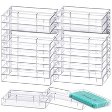 30 Pcs Audio Cassette Storage Cases Plastic Cassette Tape Cases Blank Voice R...
