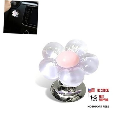 Car Push Start Button Cover, Flower Shape 3D Stereo Engine Quick 1 PC Purple