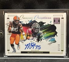 2024 Myles Garrett  Impeccable Canvas Creations Auto Gold 3/10