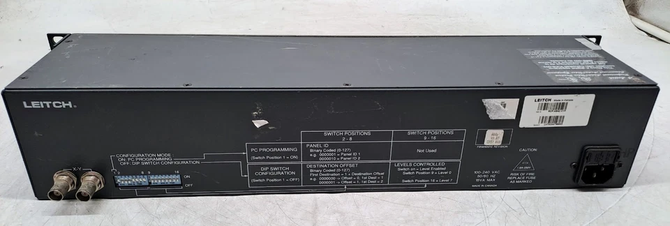 Leitch RCP-ABA2-XYP 16x16 Audio Video Router - Image 4 of 4