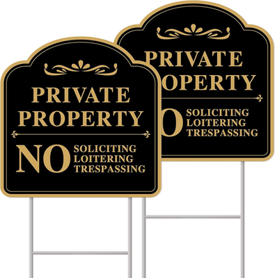 #ad #ad Private Property No Soliciting Sign for House No Soliciting Yard Sign 2 Pack 1 $13.60