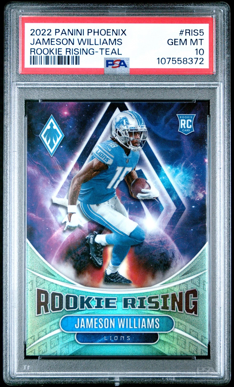 Jameson Williams Panini Phoenix Rookie Rising #RIS5 Teal