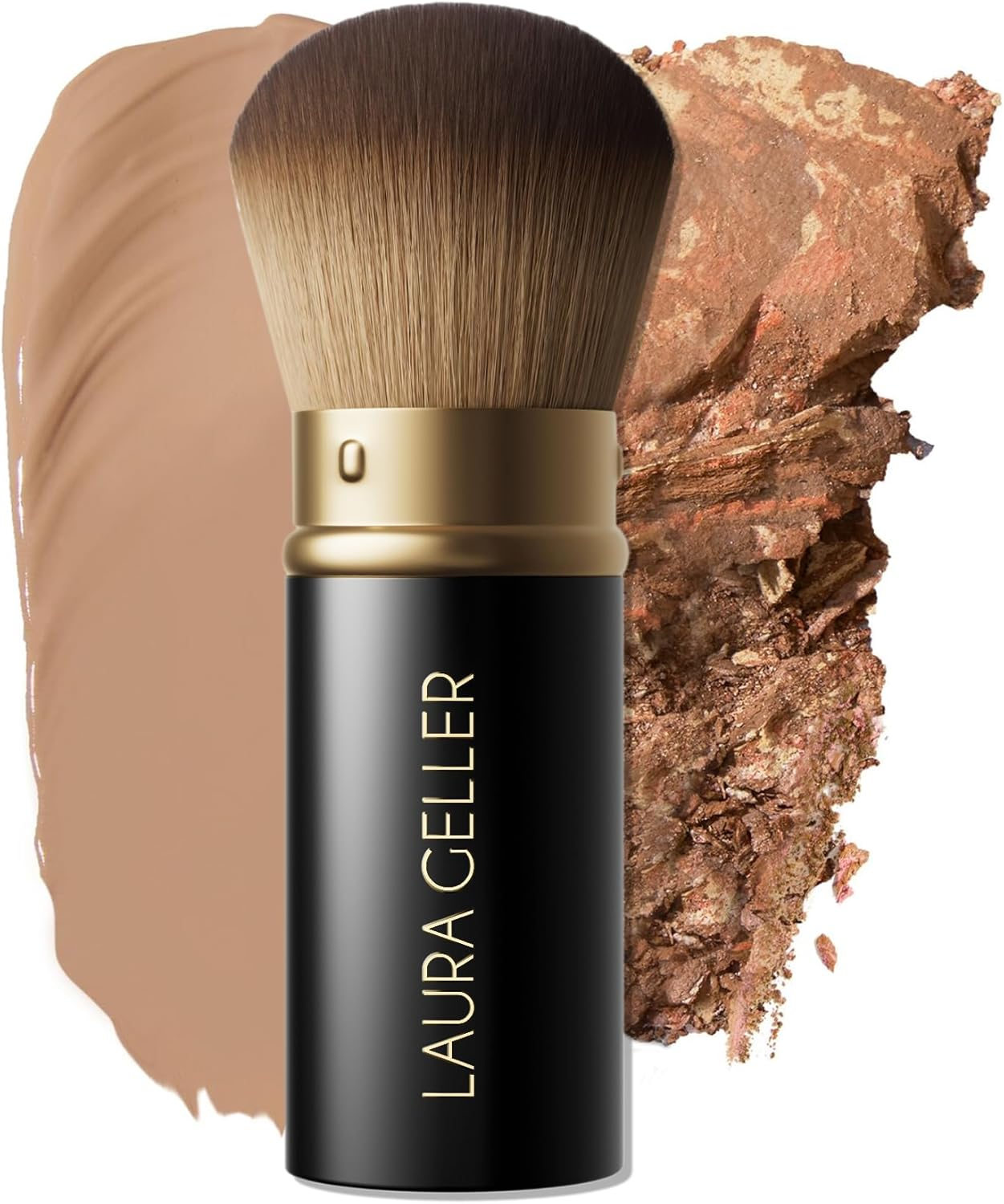 Retractable Airbrush Kabuki Brush for All Face Makeup & Foundation for Liquid, C