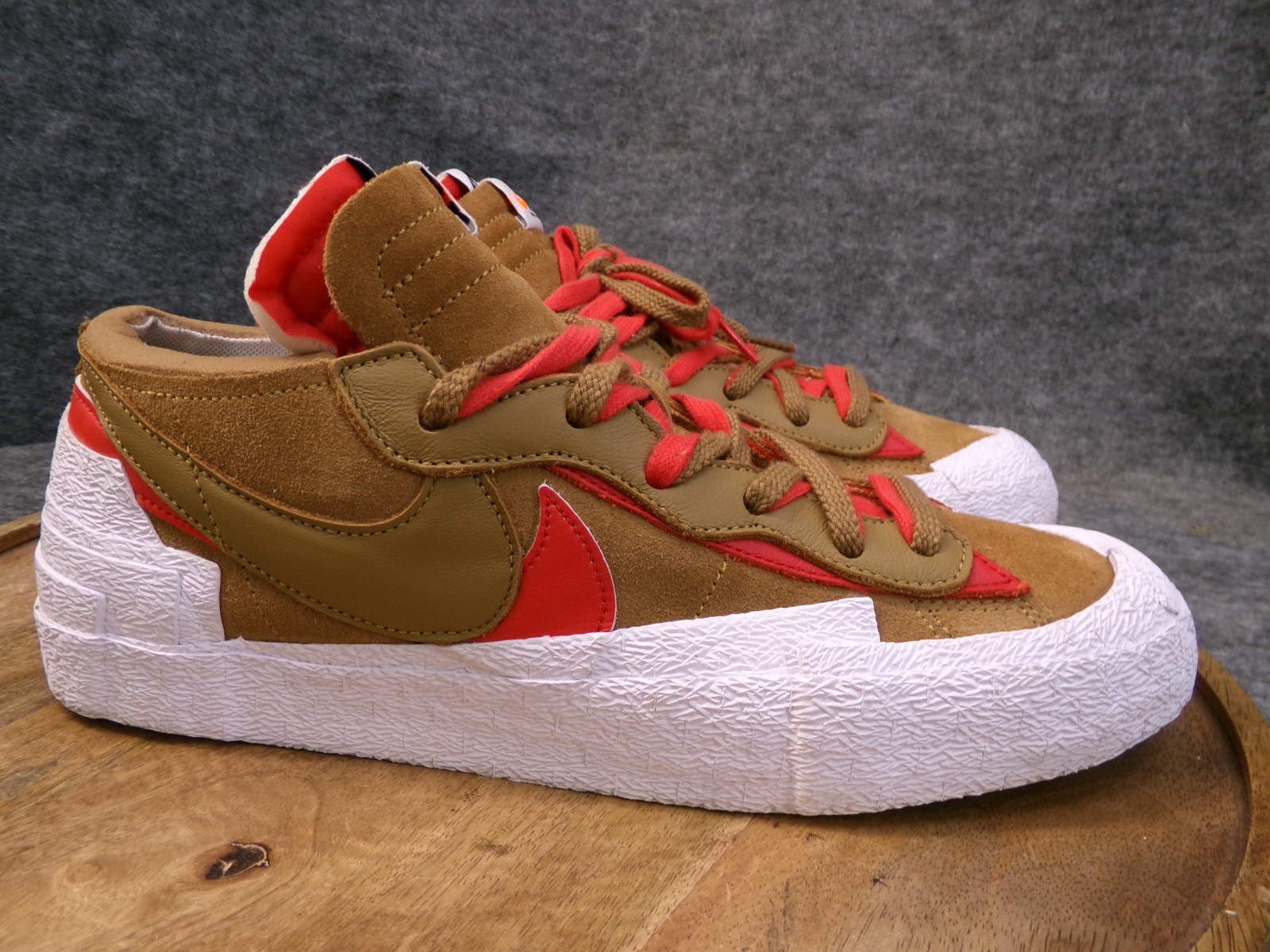 SACAI X NIKE Nike Uomo Sacai x Blazer 'British Tan' Sneaker Bassa DD1877 200 Uomo Taglia 10 5