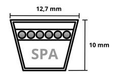 KEILRIEMEN SWR | SPA732 - SPA5000 | 12,7 x 10 mm Keilriemen | DIN7753/1