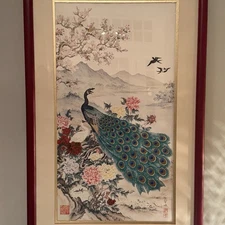 Wei Tseng Yang-“The Awakening Of Spring” Silk Screen Print Framed 17x31” Art