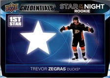 2021-22 Upper Deck Credentials 1st Star of the Night Rookies 1SR4 Trevor Zegras