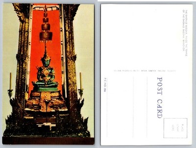 Vintage Postcard: Emerald Buddha Temple, Bangkok, Thailand - Golden Peninsula
