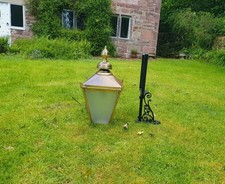 Brass Victorian style wall lamp/light/lantern coach house garden barn outside