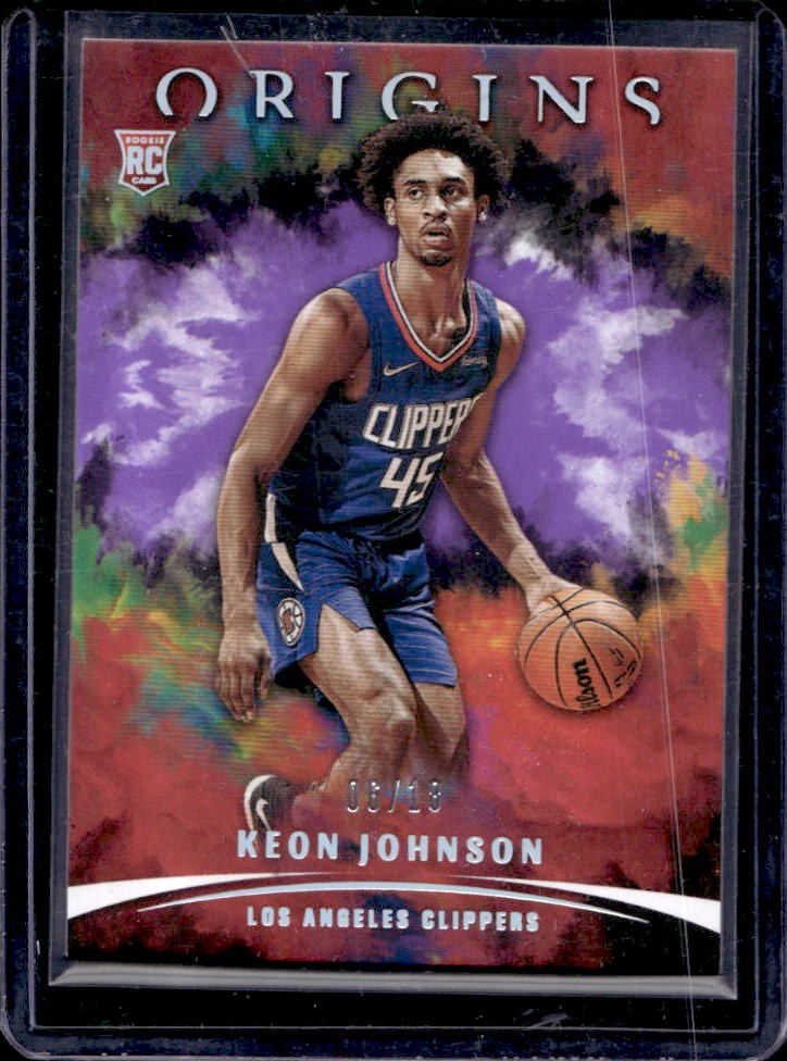 2021-22 Origins Keon Johnson RC Purple FOTL Rookie #6/18 Clippers