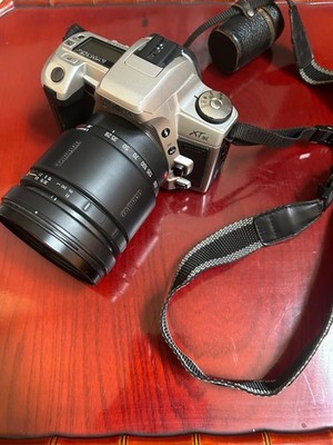 Minolta Maxxum XTsi Date 35mm SLR W/Tamron 28.200 mm f 3.8-5.6 zoom w/case Nice