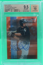 2016 Topps Finest Autograph /25 Orange Refractors Ichiro Suzuki No. FA-I BGS 9.5
