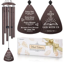 Christian Gifts for Women Men, 32" Wind Chimes with Bible Verse, Religious Gi...