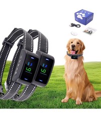 No Shock Dog Bark Collar Rechargeable Anti Bark Training Control Waterproof