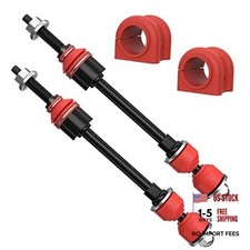 4 PC Front Sway Bar Link Kit + Front CODE RED EXTREME Bushing Kit FITS Ram