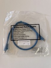 Ethernet Patch Cable Cat5e RJ45 2ft Blue   StarTech Molded M45PATCH2BL