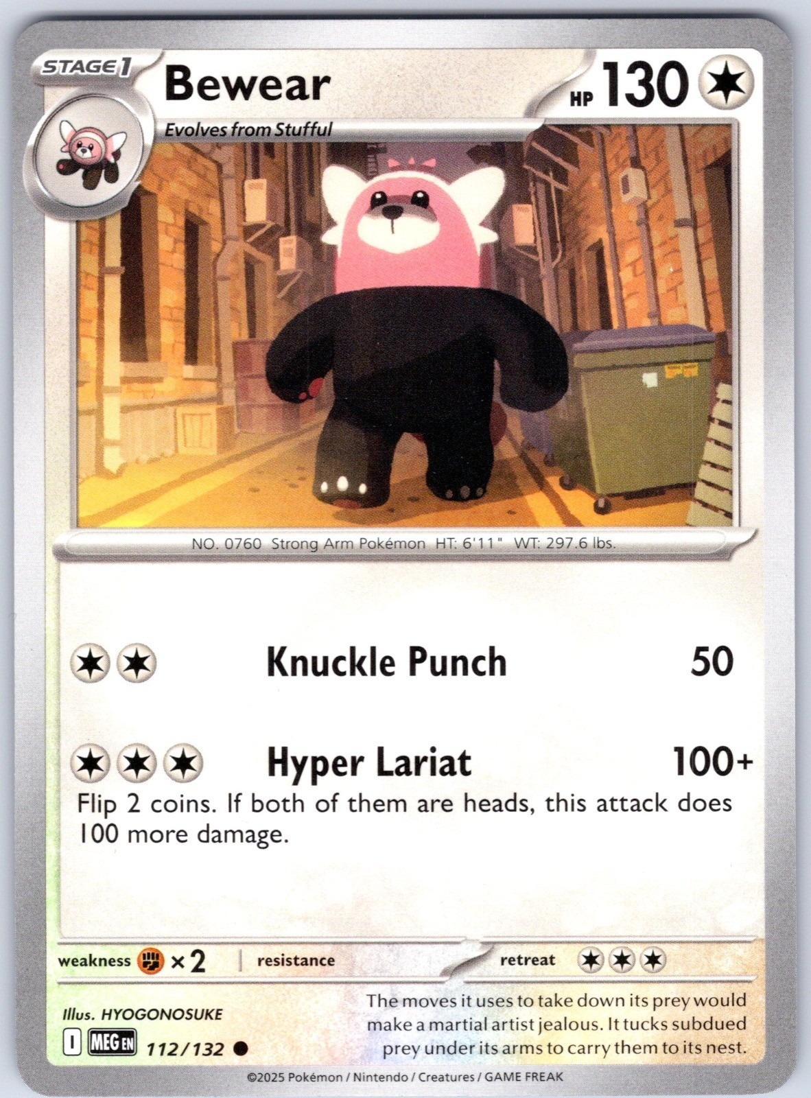 Bewear 112/132 ME01: Mega Evolution Common NM