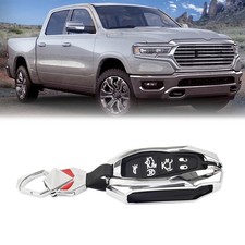 6 Buttons Remote Key Shell Case Silver For Dodge Ram 1500 Pickup 2019-2024