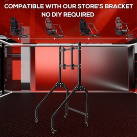 Supllueer Monitor Stand Adjustable TV Position 27-65 In For Racing Sim Cockpit