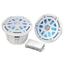Poly-Planar MA-OC8 8" 500 Watt Waterproof Blue LED Speaker - White MA-OC8 