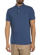 Image of Superdry Men's Classic Pique Polo Shirt, Blue