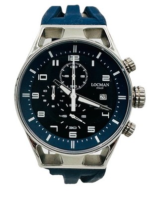 Locman MonteCristo Chrono 542BLB/660 Armband Uhr Blau 41 mm Neu