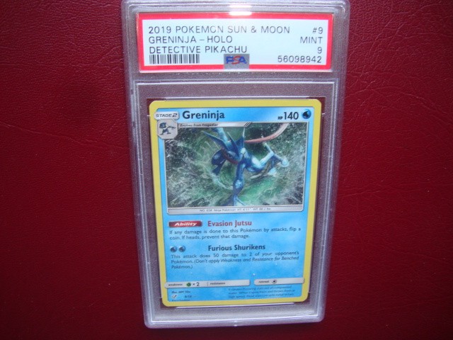 2019 Pokemon Detective Pikachu #9 Greninja Holo PSA 9