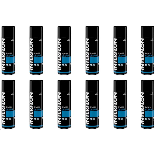 Interflon Foam Clean Set 12X 500 Ml Aerosol Schmutz Fett Staub Entferner-image