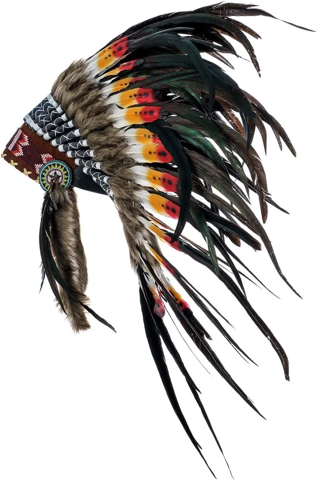 Tocado de plumas hecho a mano | Inspirado en nativos americanos | Estilo unisex ajustable Foto 3 de 4