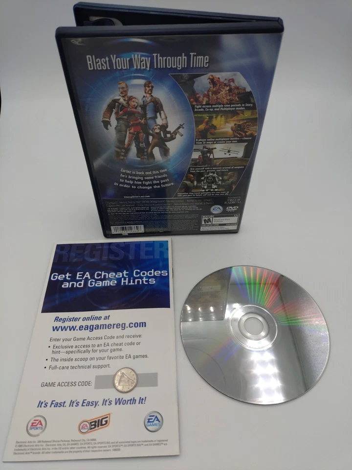 TimeSplitters Future Perfect PS2 Complete CIB Sony PlayStation 2 Tested & Works - Image 2 of 2