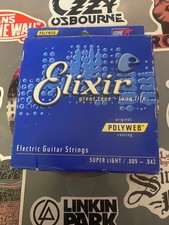 Elixir super light .009-.042 electric guitar strings polyweb coating NEW 2