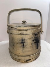 Large Distressed Firkin-Wood-Functional-Decor...