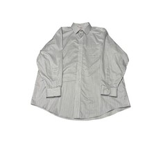 Brooks Brothers Madison Fit Striped Shirt Mens 18-35 Supima Cotton Non-Iron Grey