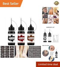 Ultimate Waterproof Summer Tattoo Kit - 84 Stencils for Creative Expression
