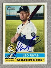 SEATTLE MARINERS- LEO RIVAS AUTOGRAPH 2025 TOPPS HERITAGE #634 TRADING CARD