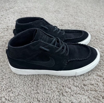 Nike SB Janoski Shoes Mens 5.5 Mid AQ7460 002 Black Suede Mid Top‎ Skate Sneaker Nike Zoom Stefan Janoski Crafted SB Mid Black for Sale  main image 4