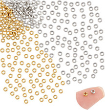 100Pcs 2 Colors 3Mm Tiny Flat round Stainless Steel Spacer Beads