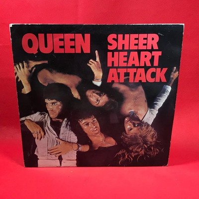 QUEEN Sheer Heart Attack 1980s UK VINYL LP + INNER Now I'm Here killer record