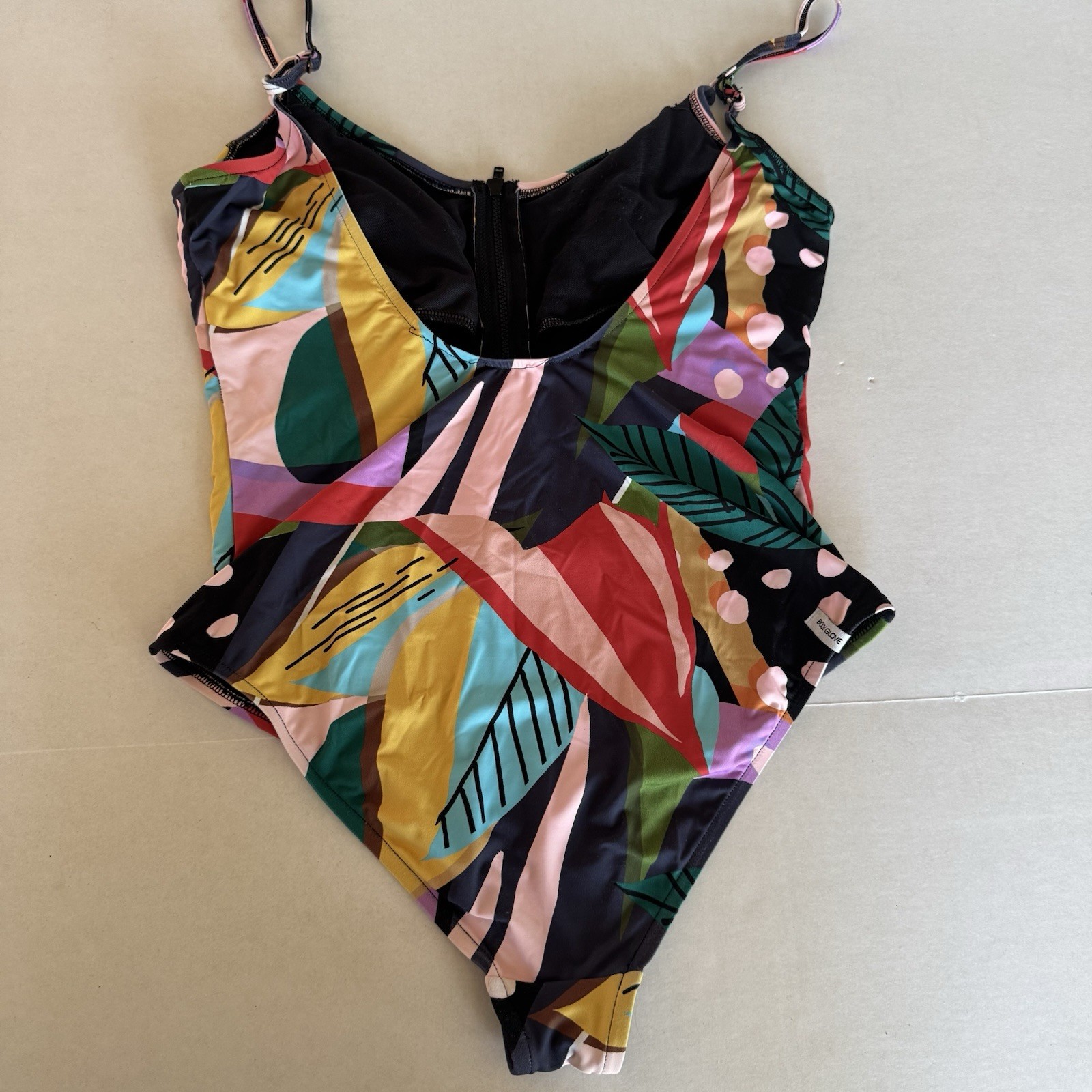 Body Glove One Piece Swimsuit Zipper Adjustable Straps Colorful Women’s Medium