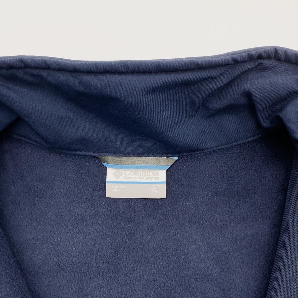 Columbia Mens Ascender Softshell Jacket • L-Tall • Navy Blue • Fleece Lined  - Image 2 of 4